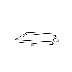 Поднос Mondo 25x25xH3