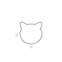 Костер котик 14x12