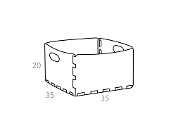 Корзина Liscio 35x35xH20