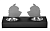 Подставка с мисками Dog 40x22xH7.5 (01-Black, TS30)