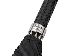 Зонт-трость мужской с кожаной плетеной ручкой Ø110 x L95 cm